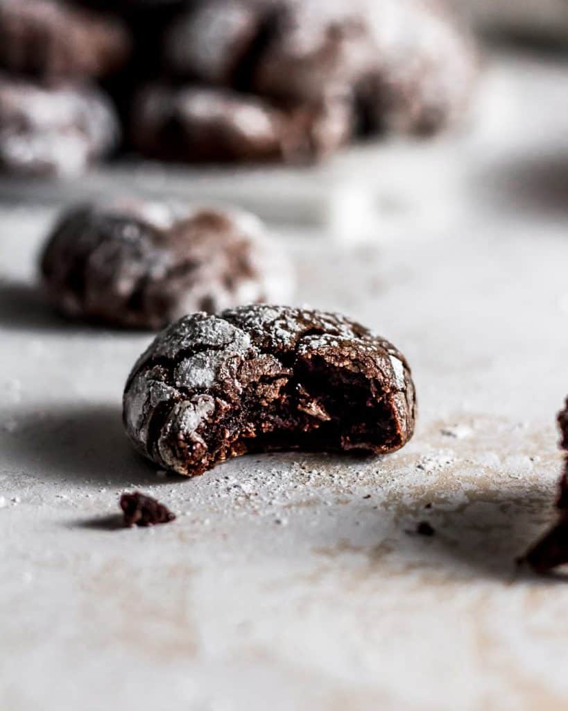 Recipe Image for Oil-Free Chocolate Crinkle Cookies (vegan)